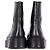 As botas ankle chunky com zíper frontal em couro preto da The Row - vista 5