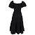 Abito midi off-the-shoulder in cotone nero della collezione Jason Wu - vista 3