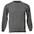Grauer Wollpullover mit Balmain-Logo-Patch und Rundhalsausschnitt  - Ansicht 1