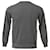 Grauer Wollpullover mit Balmain-Logo-Patch und Rundhalsausschnitt  - Ansicht 3