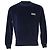 Ami Crewneck Pullover aus marineblauem Samt