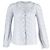 Top a maniche lunghe Zimmermann Iris in ricamo inglese in lino azzurro Blu Blu chiaro