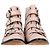 Botas de tornozelo com detalhes em fivela Givenchy em couro rosa claro - vista 3