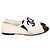 Timeless Mocassini Chanel con logo CC intrecciato in pelle bianca Bianco
