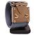 Bracciale rigido Louis Vuitton in pelle blu e metallo dorato