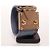 Bracciale rigido Louis Vuitton in pelle blu e metallo dorato - vista 2