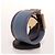 Bracciale rigido Louis Vuitton in pelle blu e metallo dorato - vista 3
