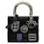 Black Dior Medium Calfskin Patch Embellished Lady Dior Satchel Leather  ref.1762261