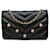 Black Chanel Chevron Lambskin Button Wallet On Chain Crossbody Bag Leather  ref.1762346