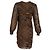 Vestido shift con estampado de tigre Ganni en viscosa marrón Castaño - vista 3