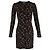 Vestido Mini de Punto Joanie de Temperley London en Viscosa con Estampado de Leopardo Marrón Castaño