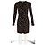 Vestido Mini de Punto Joanie de Temperley London en Viscosa con Estampado de Leopardo Marrón Castaño - vista 4