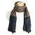 Hermès Sciarpa Stola Frangiata in Seta Angora Hermes Nero Oro - vista 2