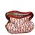 Borsa Carolina Herrera Beige in Tela e Pelle Rossa Rosso