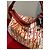 Borsa Carolina Herrera Beige in Tela e Pelle Rossa Rosso - vista 3