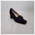 Yves Saint Laurent Schwarze Wildlederschuhe mit Absatz YSL  - Ansicht 2