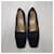 Yves Saint Laurent Schwarze Wildlederschuhe mit Absatz YSL  - Ansicht 4