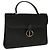 Borsa a mano Christian Dior in pelle nera e oro Auth 95744 Nero D'oro