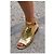 Sandali CHANEL T.EU 37.5 Pelle D'oro - vista 2