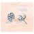 Autre Marque Orecchini a bottone diamanti moissanite in argento sterling rodiato - vista 3