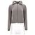 Grau gestrickter Pullover mit Reißverschluss von Max Mara Weekend - Ansicht 5