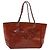 CHANEL Triple Coco Ketten Tote Tasche Lackleder Orange Silber CC Auth bs18659
