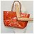 CHANEL Triple Coco Ketten Tote Tasche Lackleder Orange Silber CC Auth bs18659 - Ansicht 19