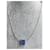 Collier Hermès Cage d'H en argent et émail bleu Argenté  - vue 3