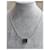 Collier Hermès Cage d'H en argent et émail bleu Argenté  - vue 4