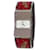 Hermès Loquet watch steel and enamel red Silvery  - view 1