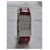 Hermès Loquet watch steel and enamel red Silvery  - view 2