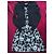 Moschino Kleid mit integrierter Wollweste Blumenmuster Schwarz - Ansicht 2