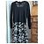 Moschino Kleid mit integrierter Wollweste Blumenmuster Schwarz - Ansicht 3