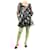 Autre Marque Black floral-printed tiered tulle mini dress - size UK 10 Polyester  ref.1766632