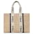 Borsa Chloé Woody XL in rafia beige - vista 2