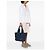 Borsa Chloé Woody in denim blu indaco Blu navy - vista 5