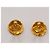 Orecchini vintage Chanel con bottoni martellati Gold hardware - vista 4