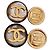 Gemelli da polso unisex vintage Chanel Gold hardware