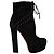 Alaïa Stivaletti in suede nero con lacci - Anni '20