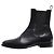 The row Black leather Chelsea ankle boots - size EU 38