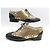 SCARPE CHANEL G31213 RICHELIEU 38 IN PELLE LUCIDA D'ORO E NERA - vista 3