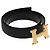 Hermès Cinturón HERMES Constance Cinturón Cuero 42,9" Negro Oro Auth am7024A Dorado