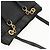 Borsa a spalla BALLY in pelle nera e oro Auth fm3969 Nero D'oro - vista 6