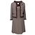 Set di abito e giacca a scacchi Moschino Marrone