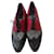 Autre Marque Derby Couplet in pelle nera e rossa Nero Rosso