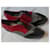 Autre Marque Derby Couplet in pelle nera e rossa Nero Rosso - vista 3
