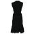 Vestido midi sem costas em malha ajustado e evasê em lã preta da Michael Kors Preto - vista 3