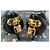 Décolleté Louis Vuitton in vernice nera con lucchetto dorato Nero - vista 5