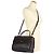 Double Bolsa Satchel Prada de Couro Preta com Aba Dupla Preto - vista 4