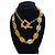 Autre Marque Collana Biche de Bere a Maglie Quadrate Dorate D'oro